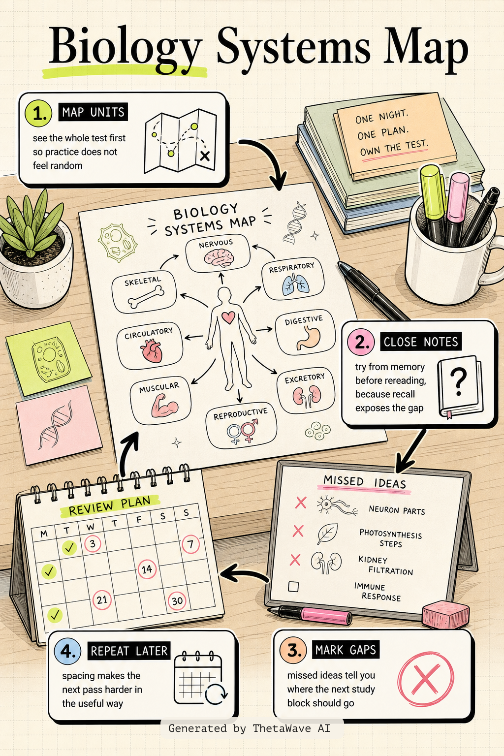Infographic for The Ultimate Biology Review - Last Night Review - Biology in 1 hour!