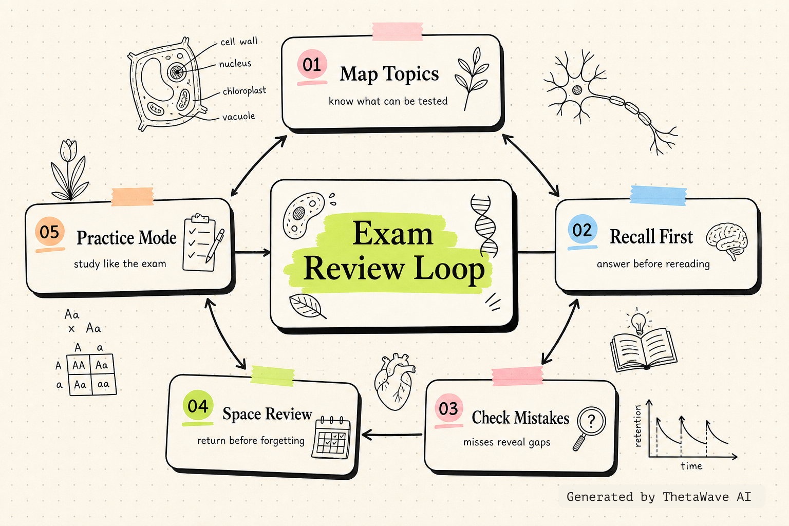 Mind map for The Ultimate Biology Review - Last Night Review - Biology in 1 hour!