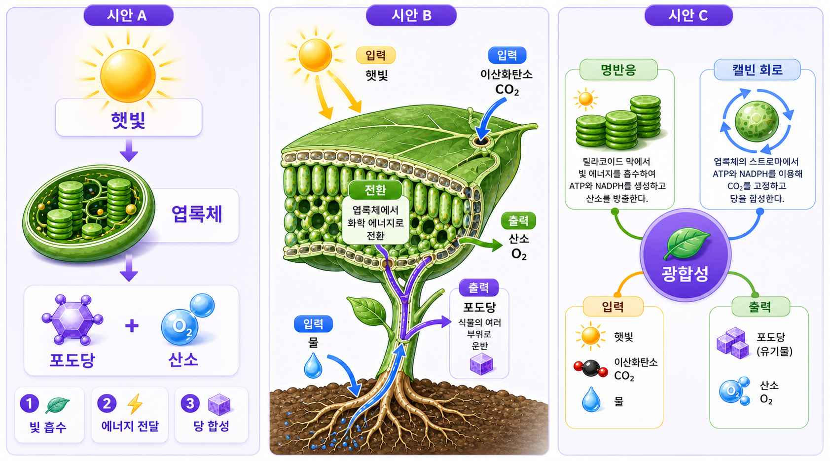 광합성을 한 장으로 이해하기