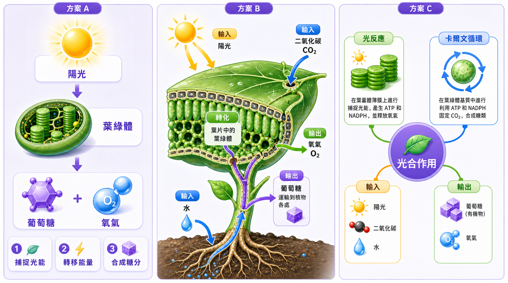 一張圖看懂光合作用