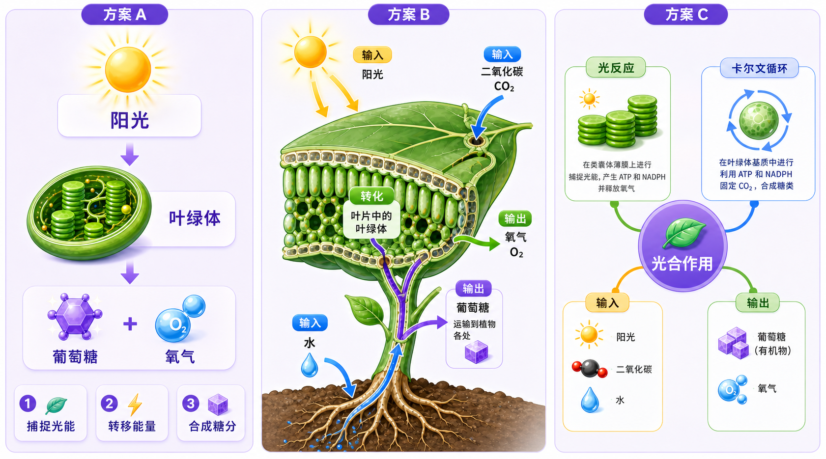 一张图看懂光合作用